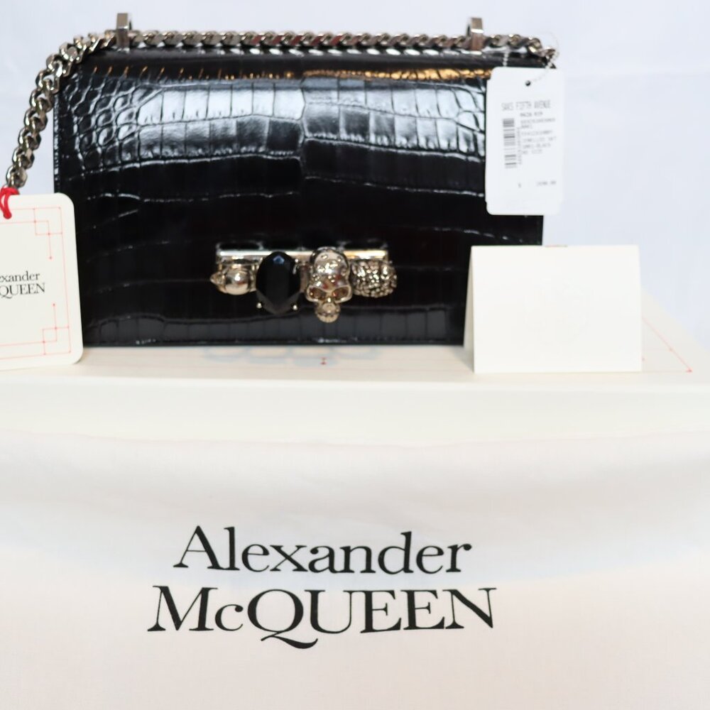 BRAND NEW with TAG | Alexander McQueen Leather Jewelled Satchel